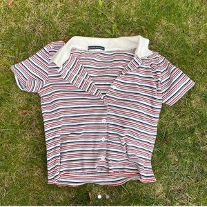 Brandy Melville Striped Caroline Top